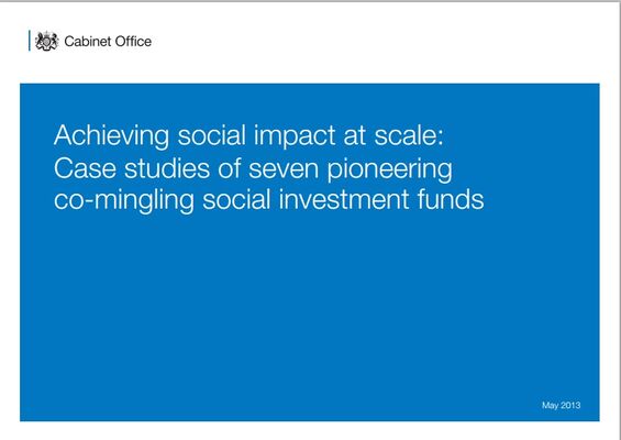 Achieving social impact at scale: case studies of seven pioneering co-mingling social investment funds