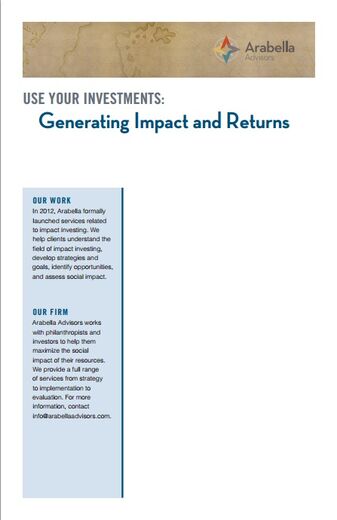Generating Impact and Returns