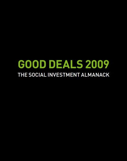 Good Deals 2009: the Social Investment Almanack