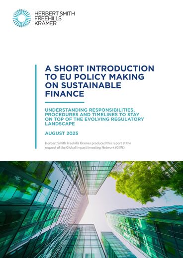 A Short Introduction to EU Policy Making on Sustainable Finance