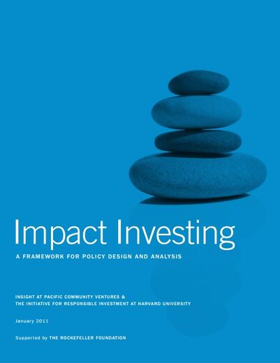 Impact Investing: A Framework for Policy Design and Analysis
