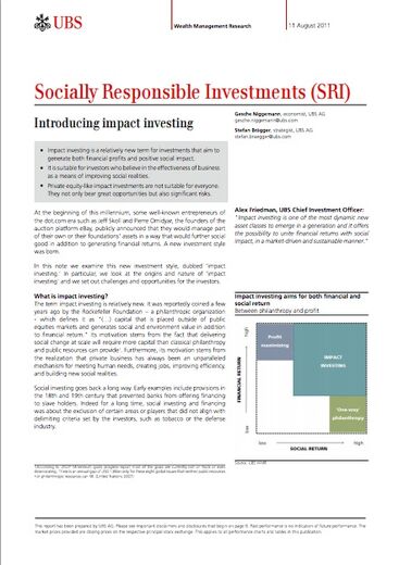Introducing Impact Investing