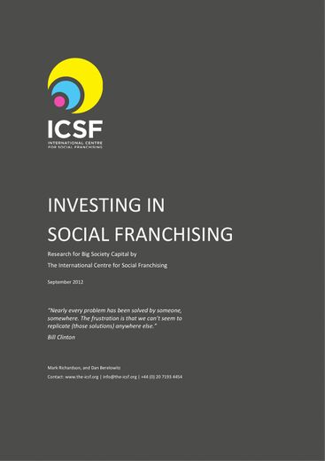Investing in Social Franchising