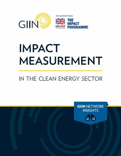 Network Insights: Impact Measurement in the Clean Energy Sector