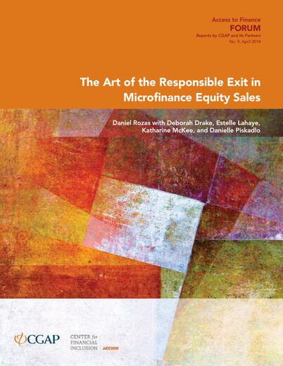 The Art of the Responsible Exit in Microfinance Equity Sales