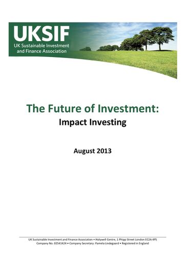 The Future of Investment: Impact Investing